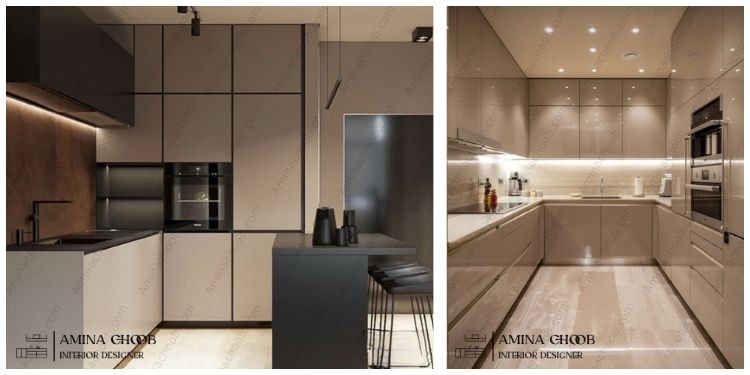 عکس کابینت تا سقف برای آشپزخانه کوچک