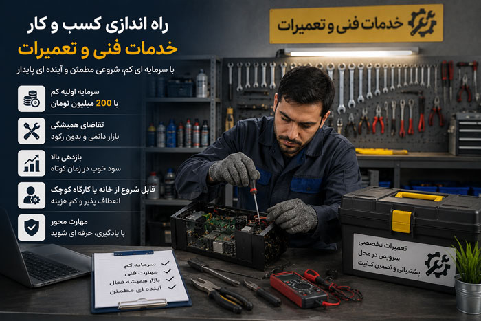 خدمات فنی و تعمیرات (درآمد مبتنی بر مهارت واقعی)